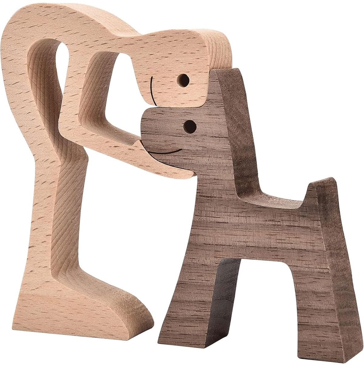Solidchoice - Handgemaakte Houten Hond Beeldje als Geschenk voor Dierenliefhebbers
