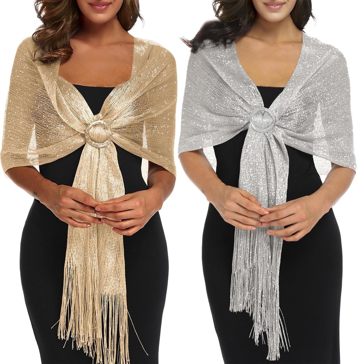 Solidchoice - 2 Stuks Sjaals en Stola's voor Vrouwen