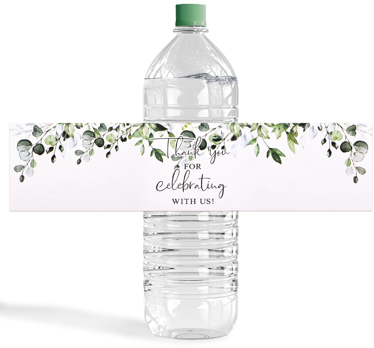Solidchoice - 100 Stuks Groene Bladeren Waterfles Labels