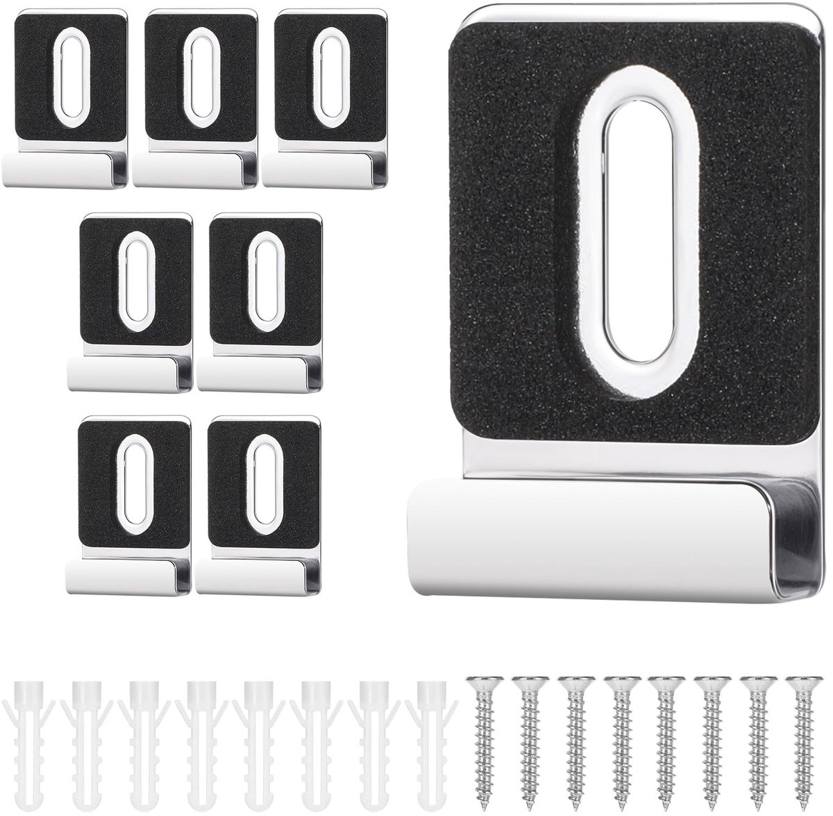 Solidchoice - Spiegelhouder Clips voor Wandmontage, 8 stuks