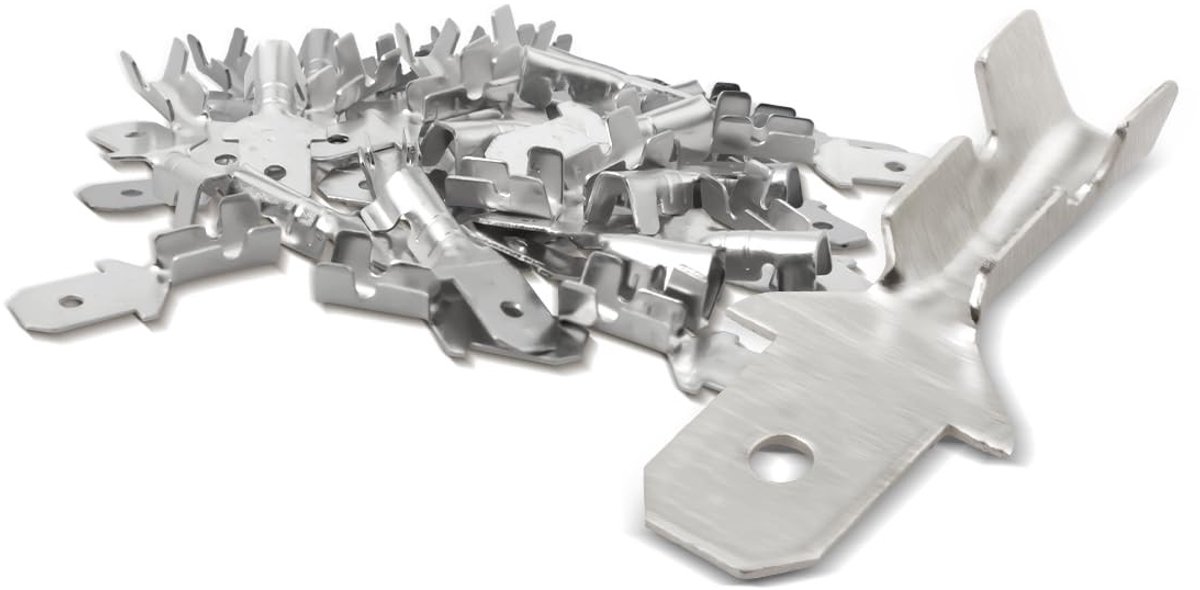 Solidchoice - Set van 100 Niet-Geïsoleerde Tinned Kabelschoen Connectoren