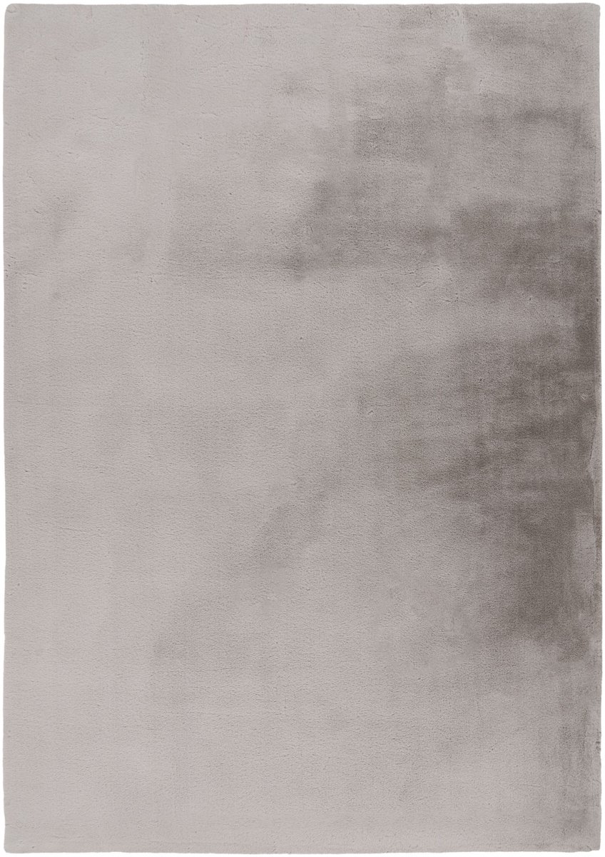 Padiro hoogpolig shaggy vloerkleed 120 x 170 cm - zilver - modern effen design - geschikt voor vloerverwarming - van polyester