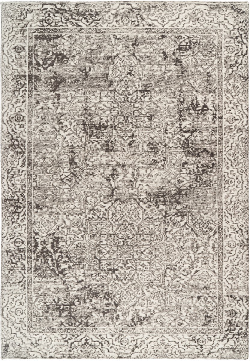 Padiro laagpolig vloerkleed 120 x 170 cm - grijs - modern abstract design - geschikt voor vloerverwarming - van polyester