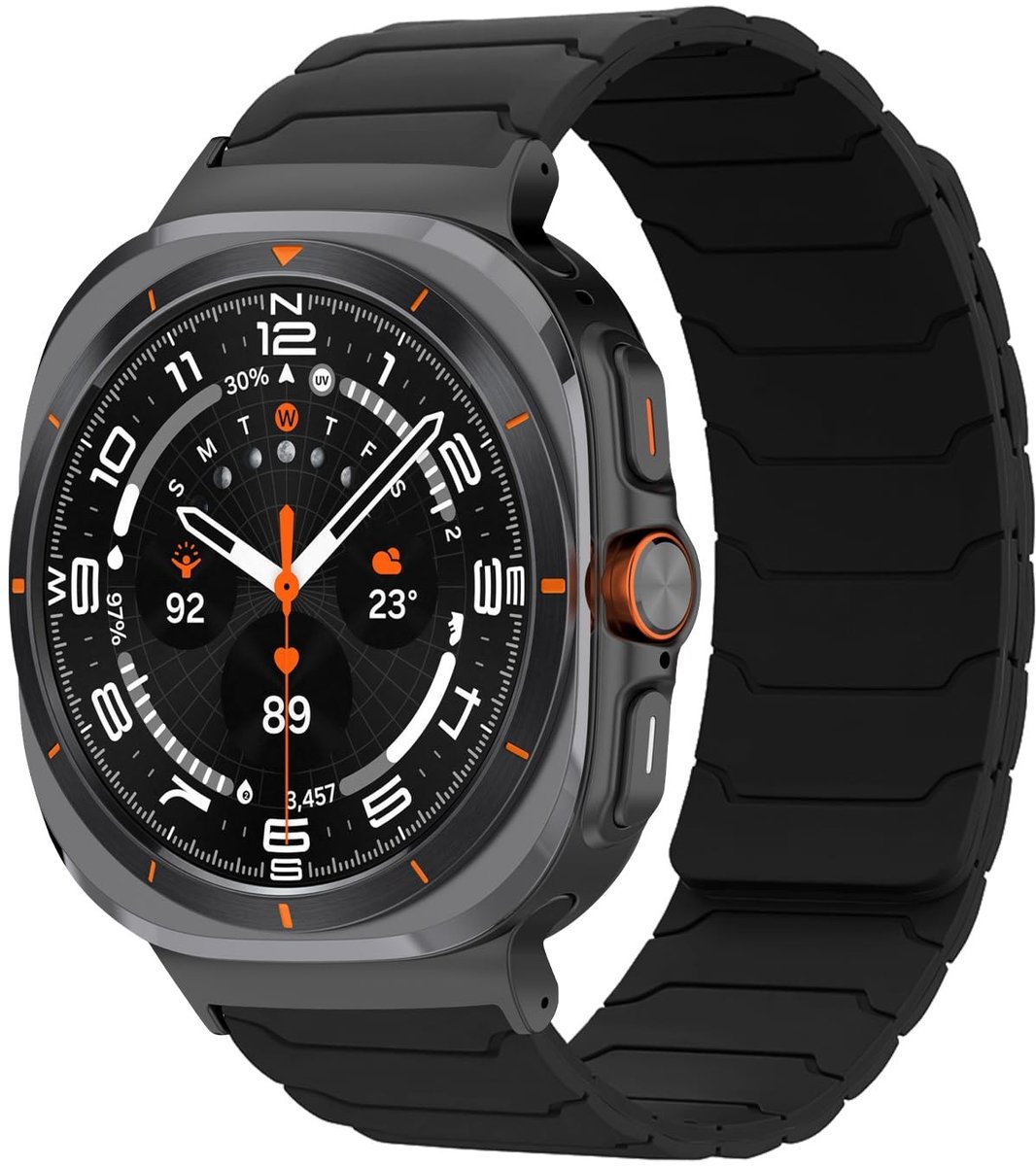 Solidchoice - Siliconen Armband voor Smartwatch met Sterke Magnetische Lus