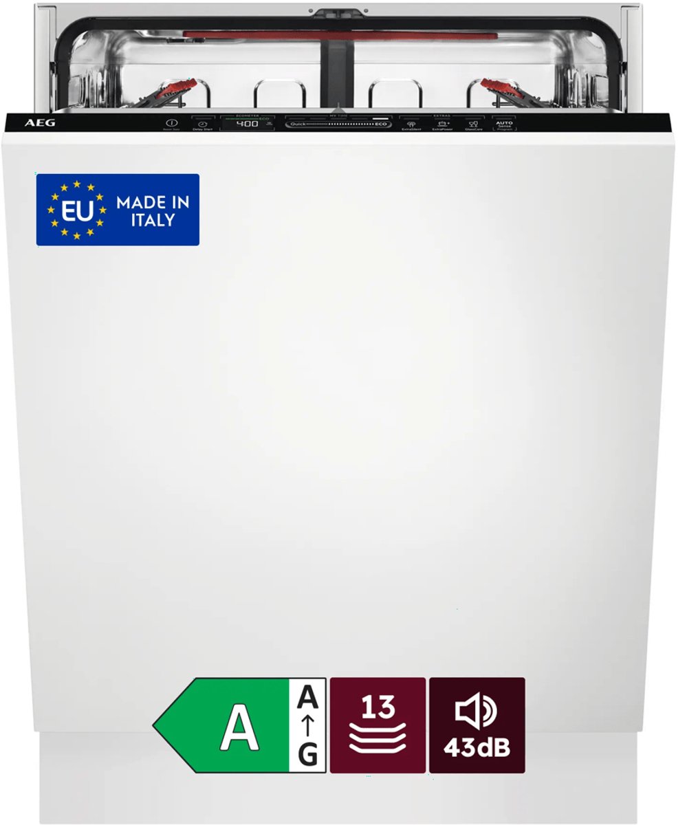 Bol.com AEG FSE76607P EcoLine 7000 serie - Inbouwvaatwasser - GlassCare - QuickLift - 13 couverts - - Energielabel A aanbieding