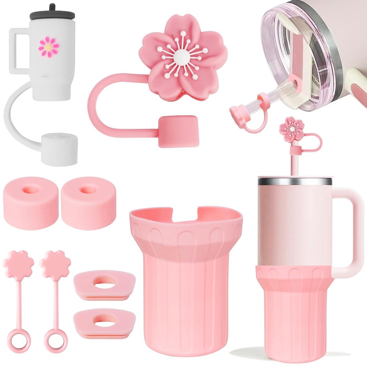 Solidchoice - Set van 9 Cup-Accessoires met Lekvrije Siliconen Doppen