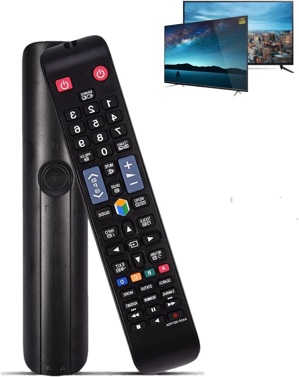 Vervangende Afstandsbediening - Universele TV Bediening - Smart TV Bediening - Direct Gebruiksklaar - 9.1 Inch - Zwart