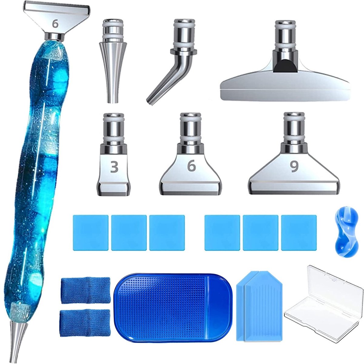 Solidchoice - Diamond Paint Accessoirepen Set - 20 Stuks Metalen Boorpen Reservekoppen voor Paintingstiften