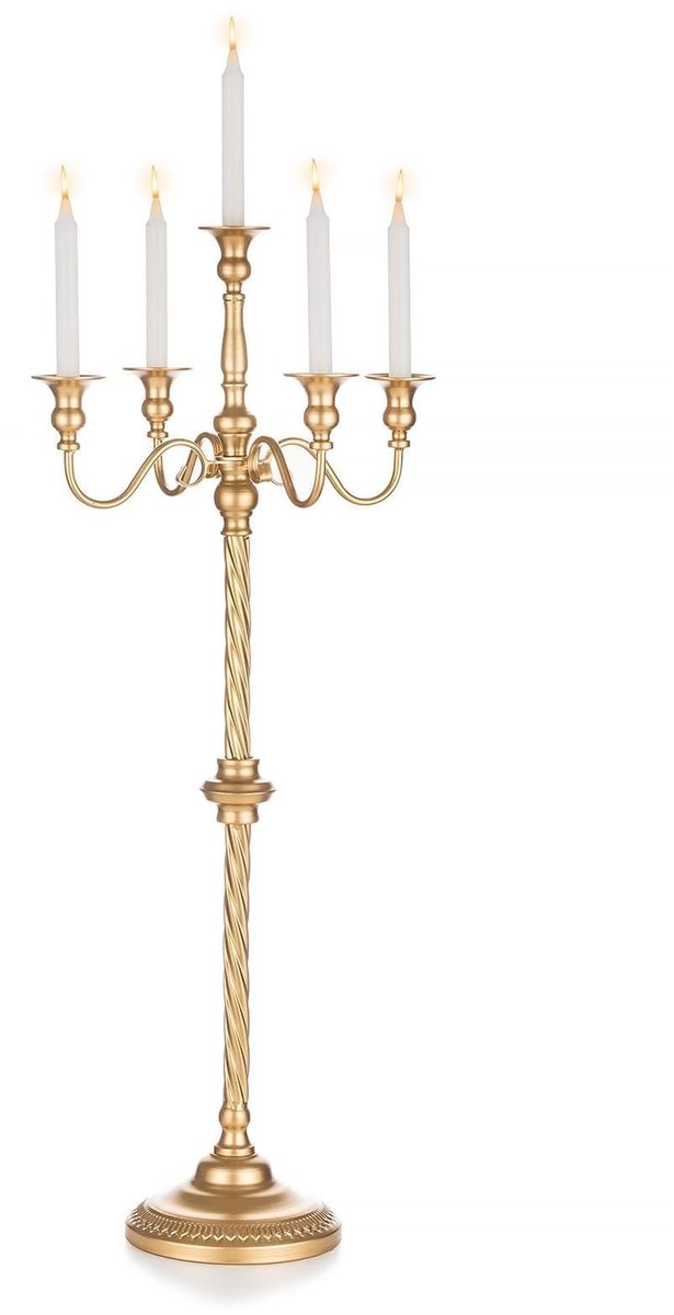 Solidchoice - 5-armige Kandelaarkandelaar - Vintage Stijl 88 cm Hoog