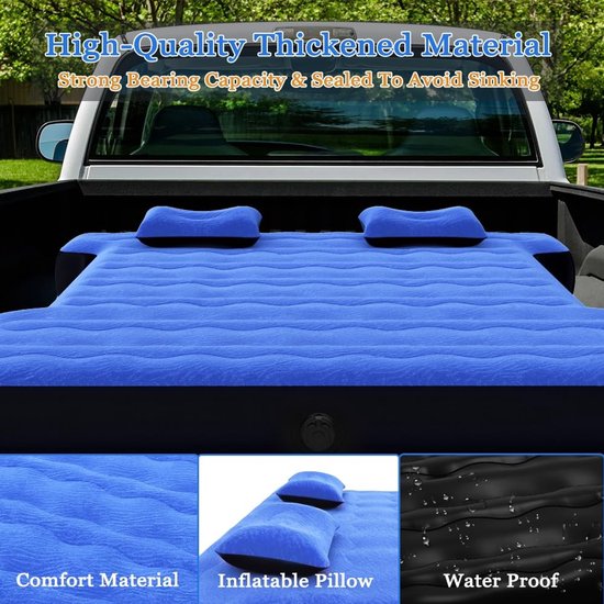 Opblaasbare Luchtmatras voor Pickup Truck Bed 5.5 - 5.8ft - 16.4ft Luchtpomp Slag - Comfortabel Campingbed voor Laadbak - Ideaal voor Outdoor Avonturen, Truck Camping en Filmavonden Buiten — afbeelding 2