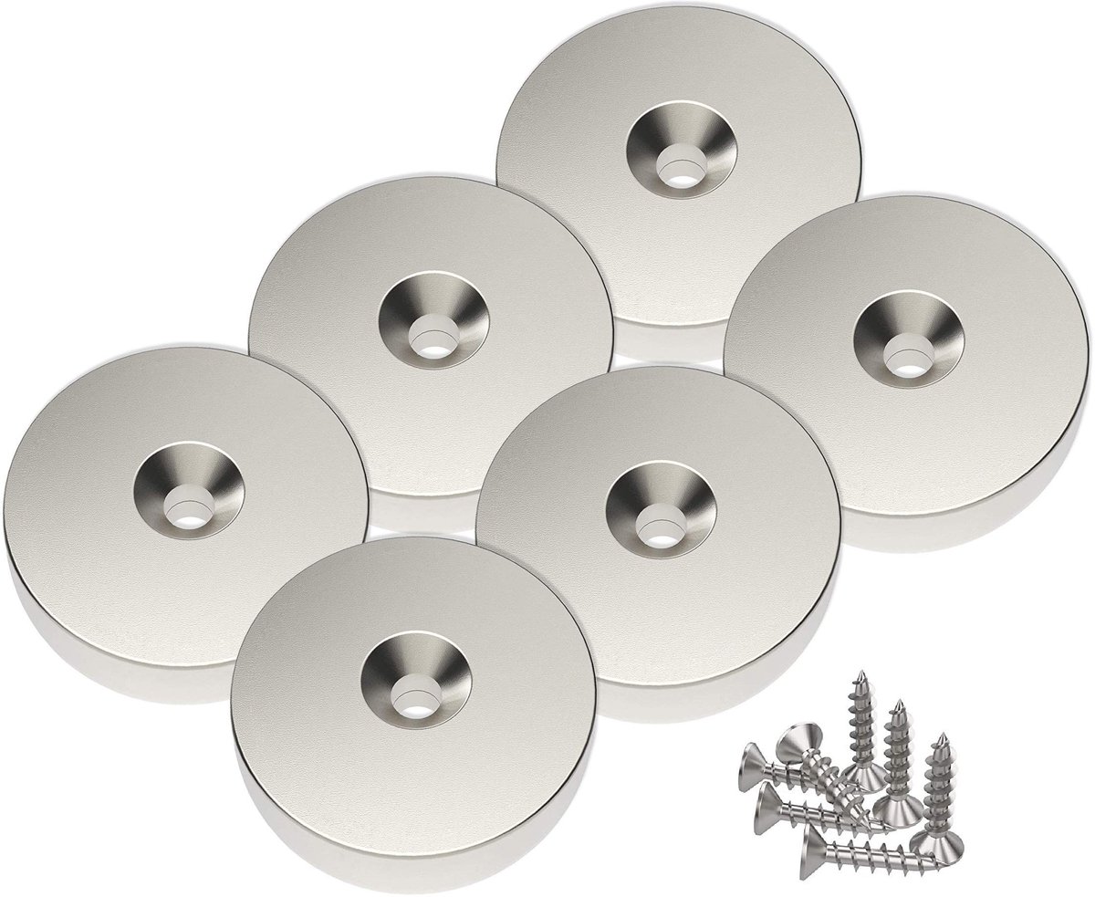 Solidchoice - Set van 6 Schijfmagneten met 10 kg Trekkracht