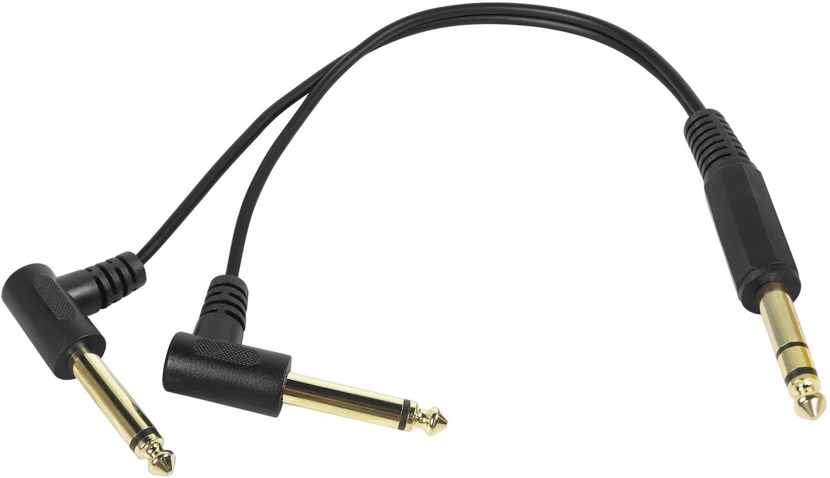 Solidchoice - 6.35mm TRS naar Dual 6.35mm TS Y Splitter Audiokabel