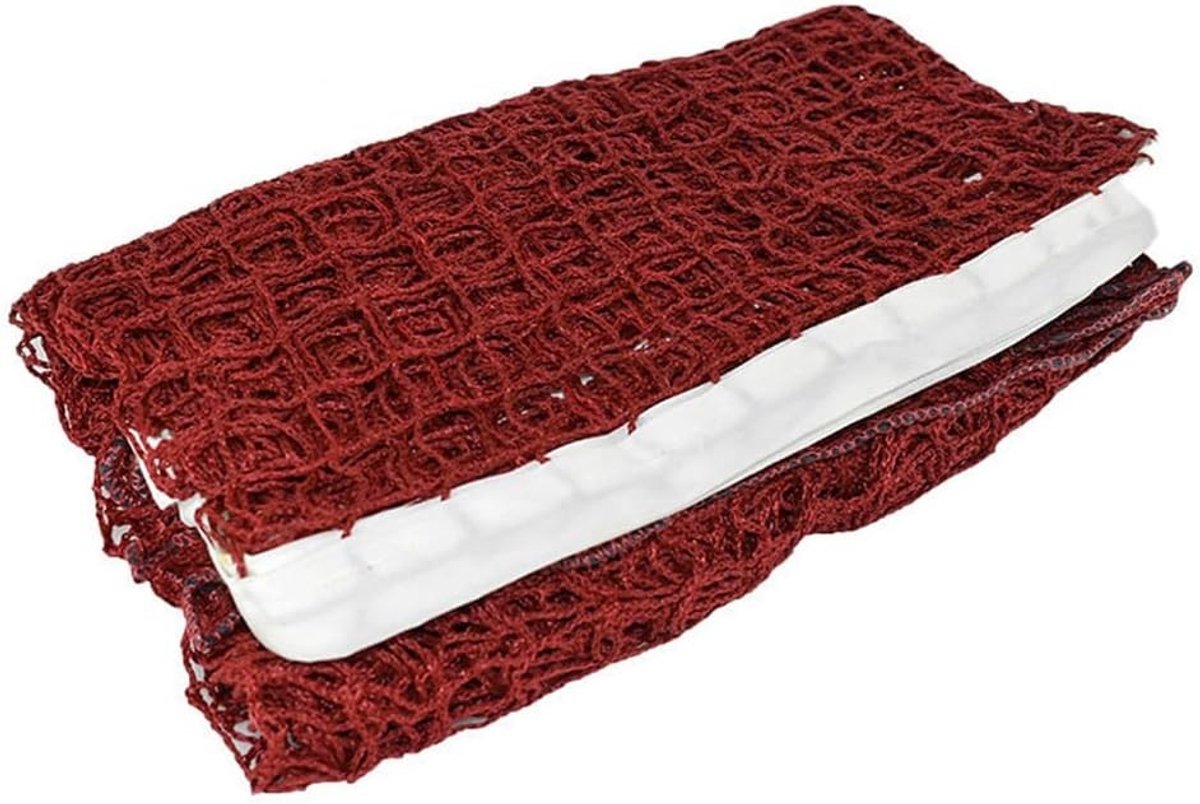 Draagbaar Badmintonnet - Rood - 2,5 x 2,5 cm - Inklapbaar en Verstelbaar - Voor Binnen en Buiten