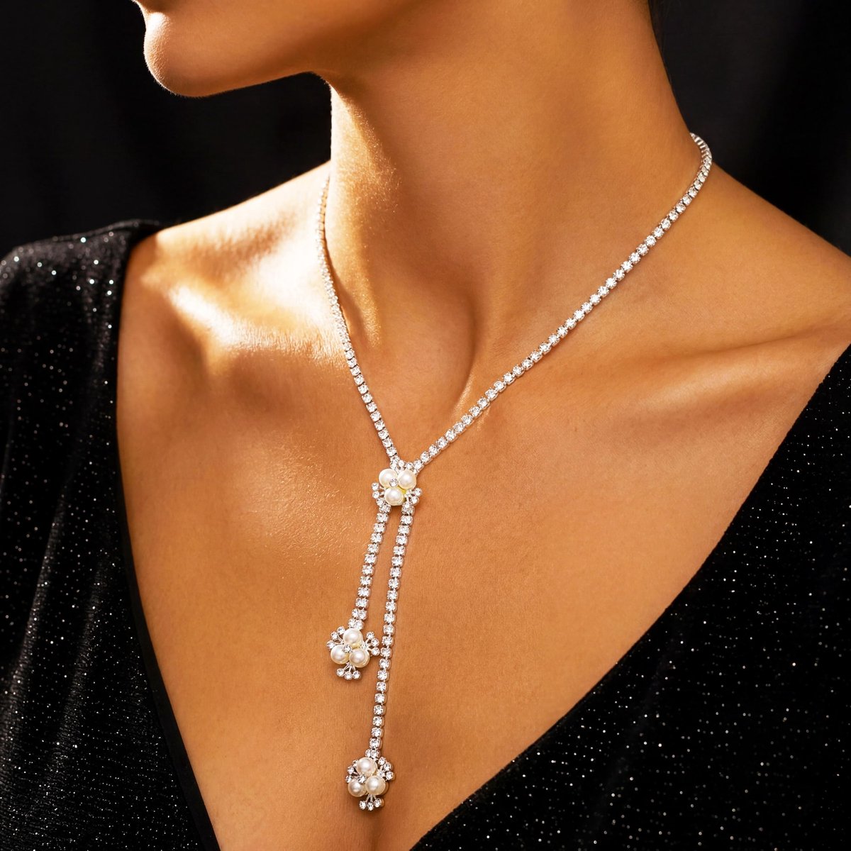 Solidchoice - Zilveren Lange Ketting voor Dames