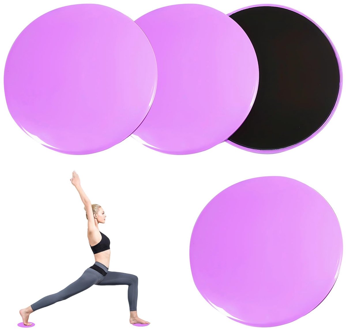 Solidchoice - 4 Stuks Fitness Glijders voor Full-Body Training