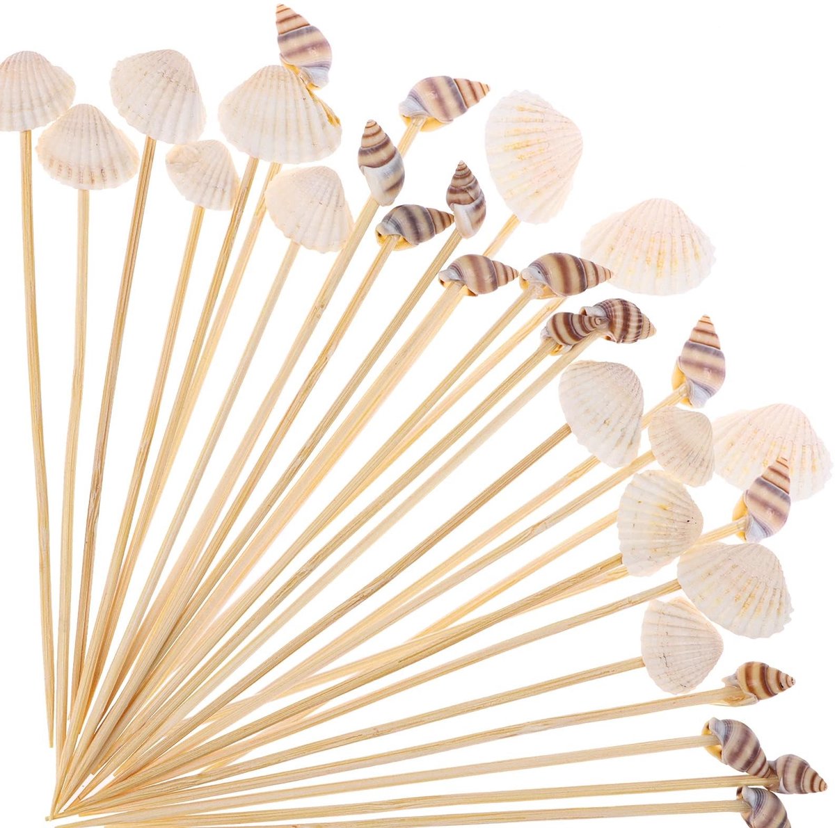 Solidchoice - Decoratieve Houten Tandenstokers - Cocktailstokers voor Feesten