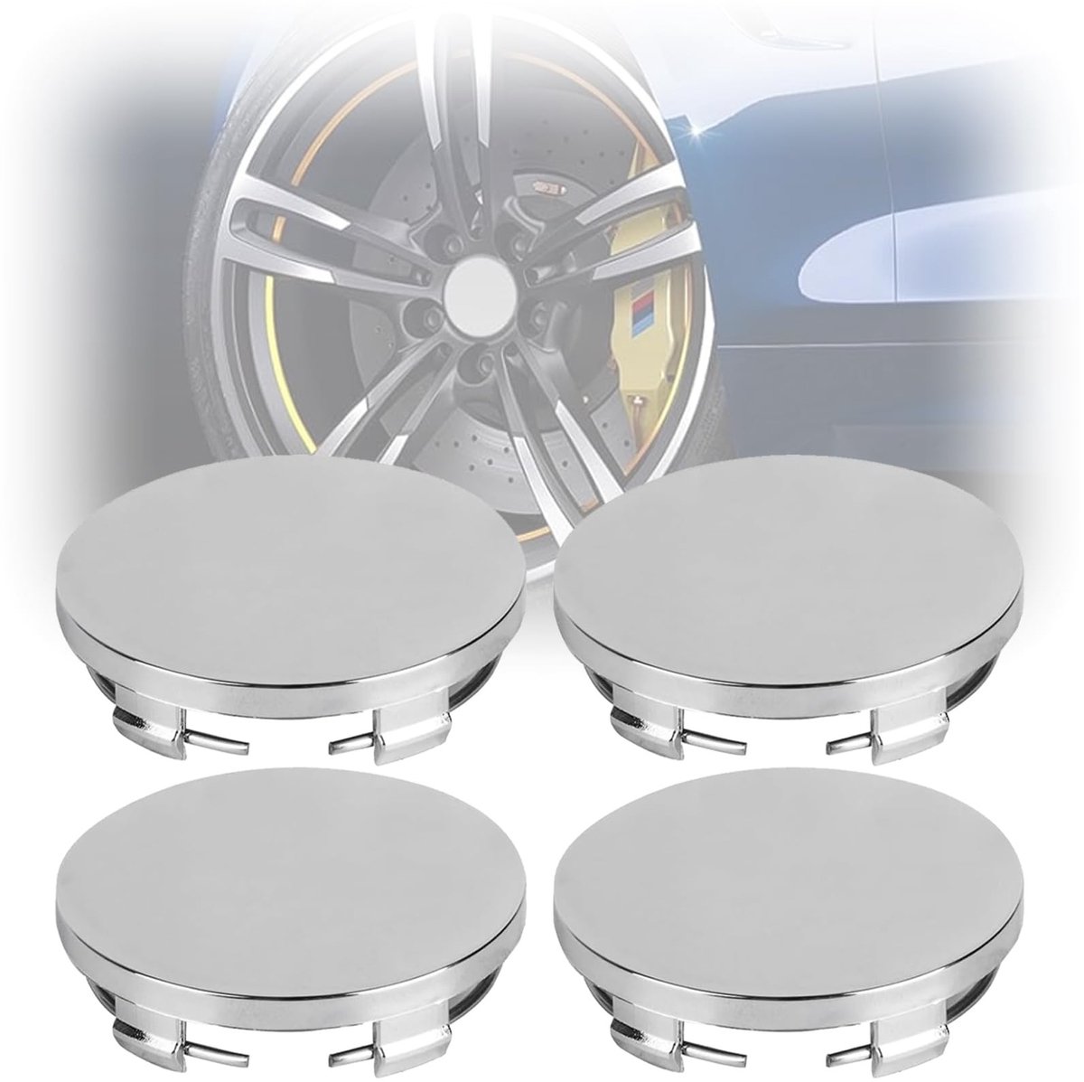 Solidchoice - Set van 4 Naafdoppen voor Autoaccessoires, 60 mm