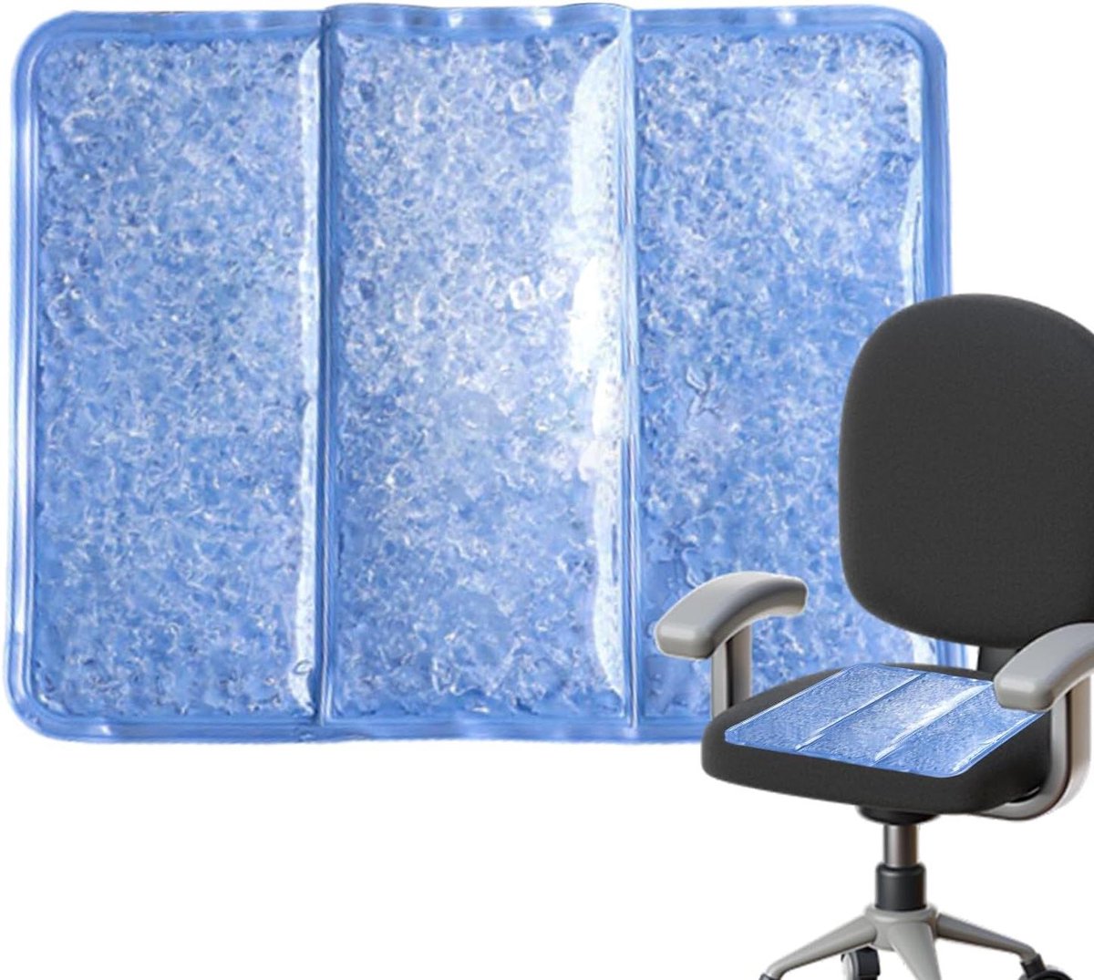 Koelpads Opvouwbaar - Gelmat Zitkussen - Reizen en Ontspanning - Hydraterend en Snel Koelend - 40 x 32 cm