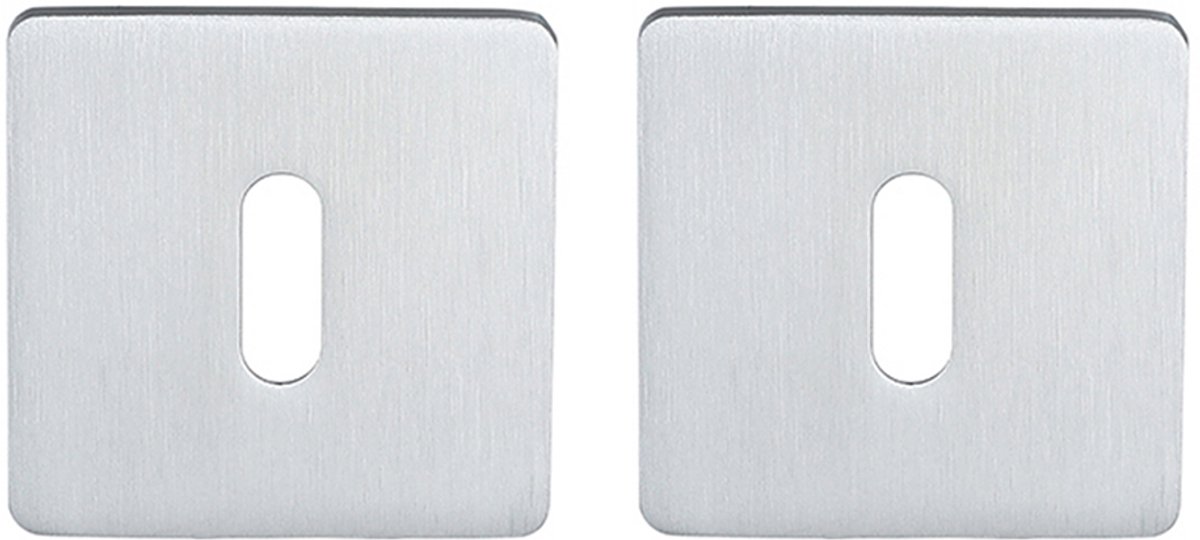 Sleutelrozet vierkant 55x3 mm ultra dunne rozet van 3mm geborsteld Rvs