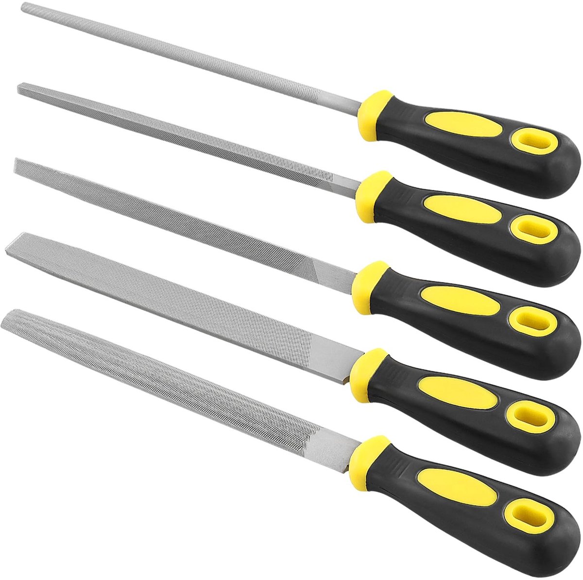 Solidchoice - Set van 5 Klein Metaal Vijlenset van Carbon Staal