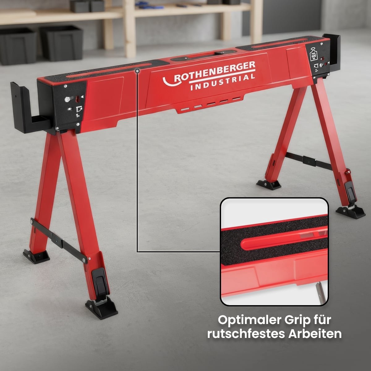 ROTHENBERGER Industrial DUO Opvouwbare Werkbank + WS24 Premium Waterpas 60 cm - 1500005801