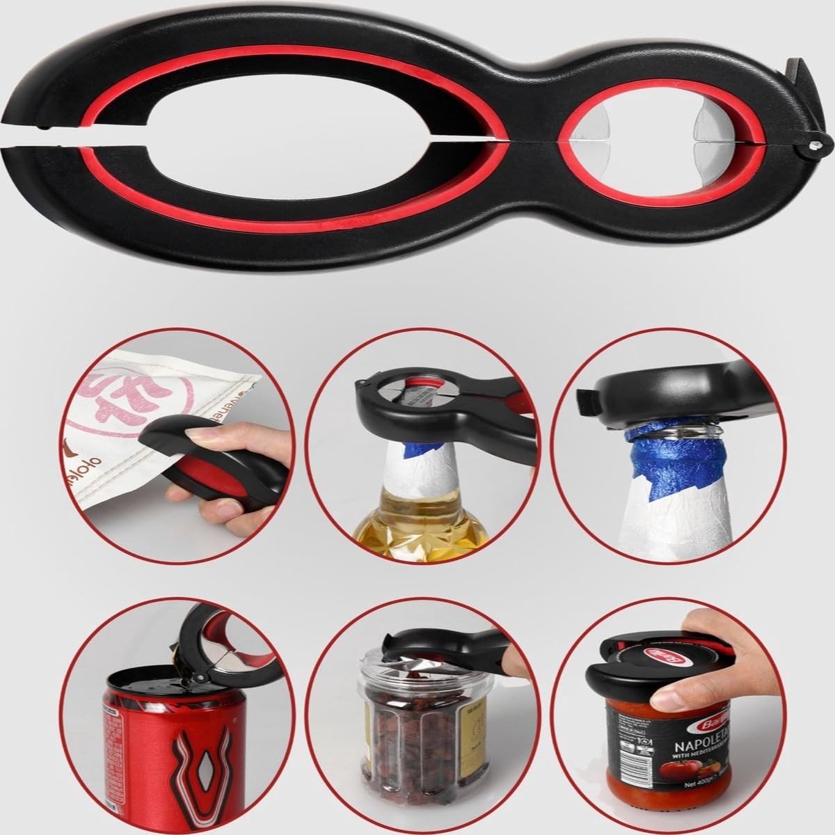 Solidchoice - Multifunctionele 6-in-1 Keukenopener