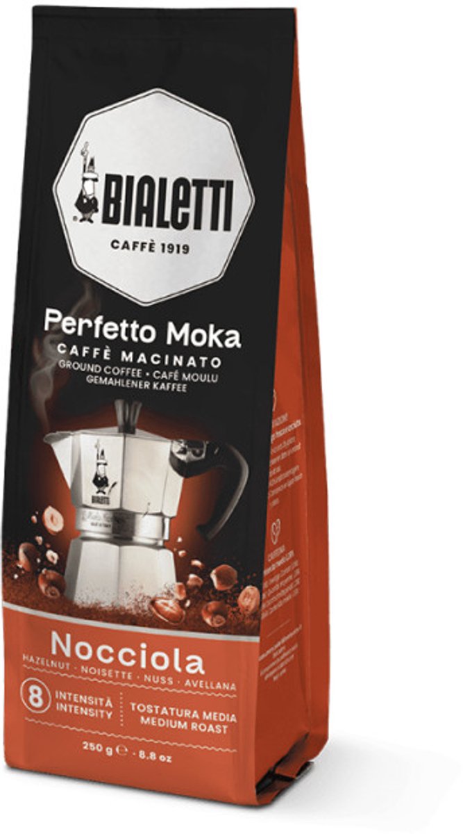 Bialetti Perfetto Moka Nocciola (Hazelnoot) gemalen koffie – 250gr thumbnail 4