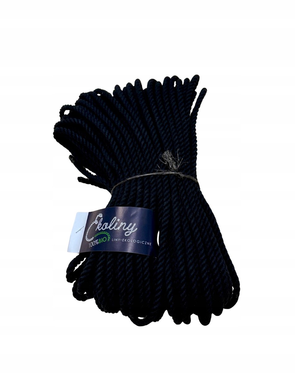 Zwarte Katoenen Touw 8mm - 50 Meter - Duurzaam & Decoratief