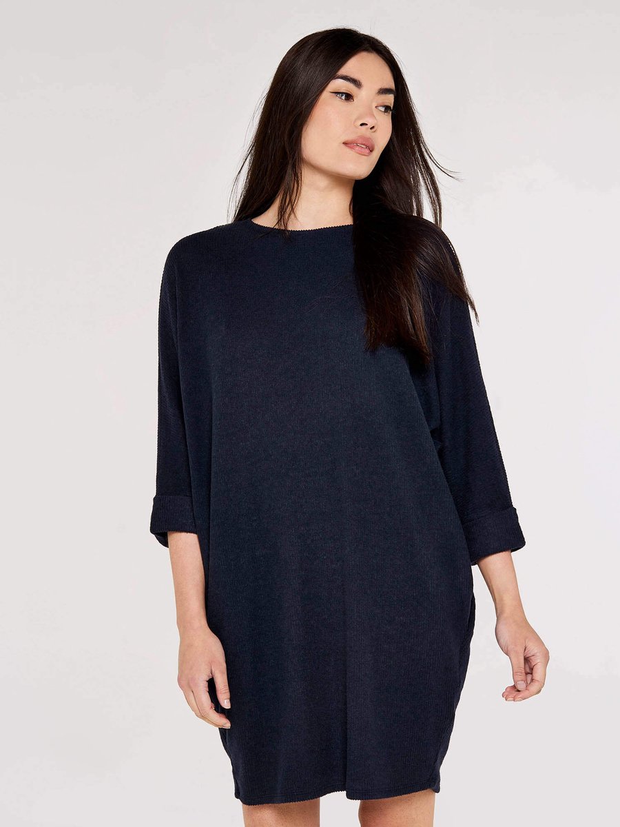Cocoon-minijurk met ribboord