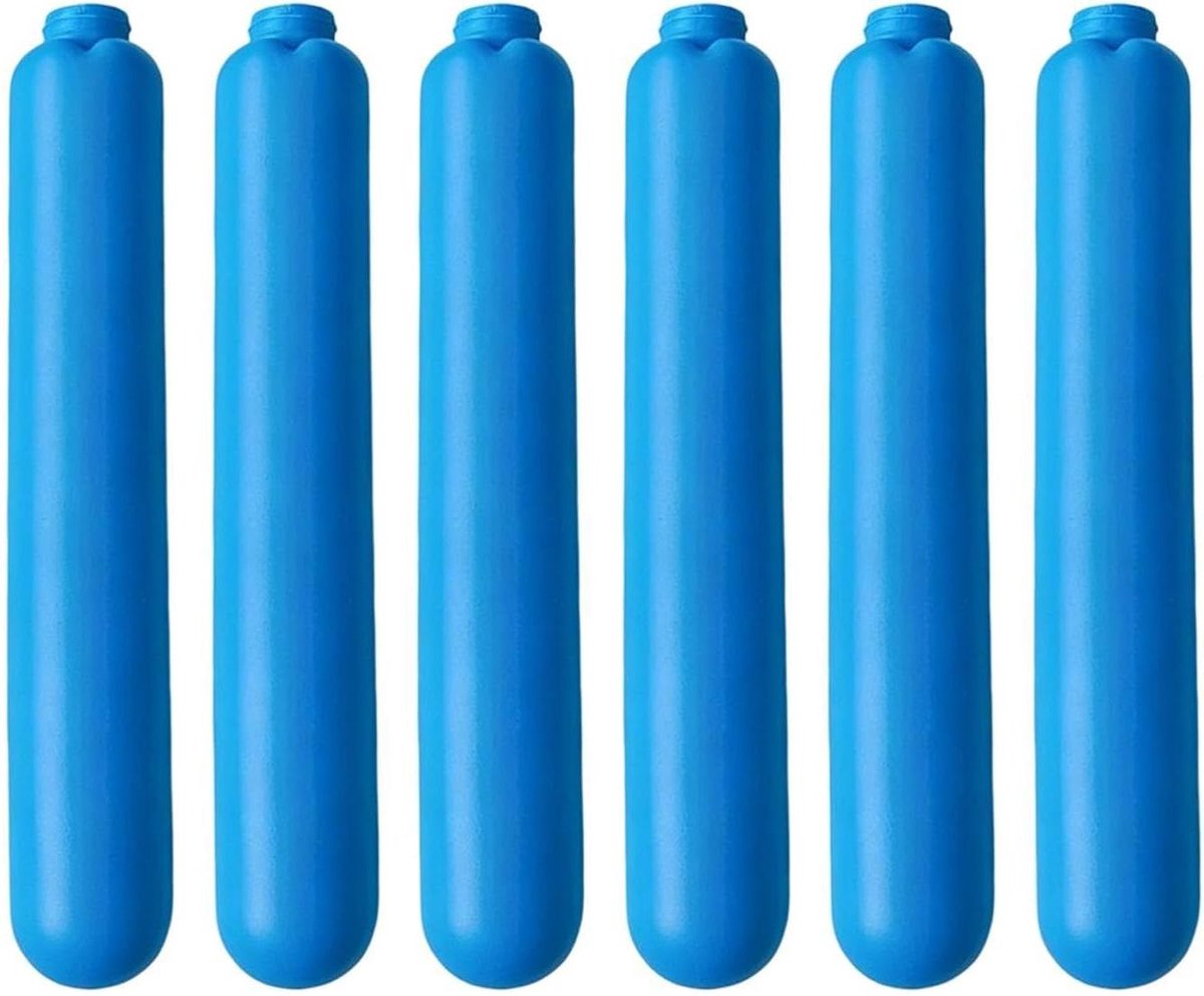 Herbruikbare ijsstokjes - Drankkoelers - Dranken koelen - Geïntegreerde ijskristallen - 6 stuks - Blauw