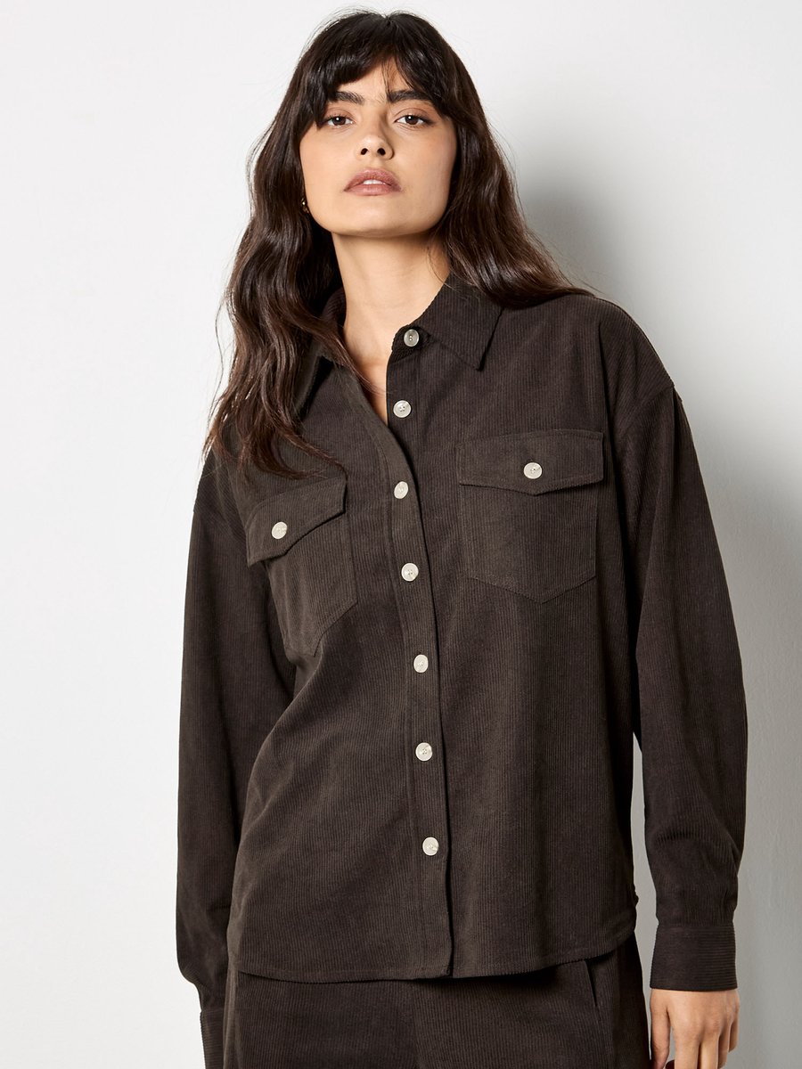 Oversized corduroy shirt