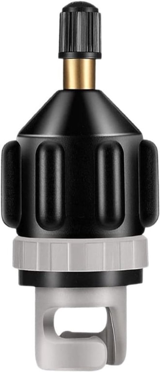 Multifunctionele Luchtventiel Converter voor Paddleboard, Kayak en Opblaasboot - Zwart, 6.4x3.8 cm, Plastic