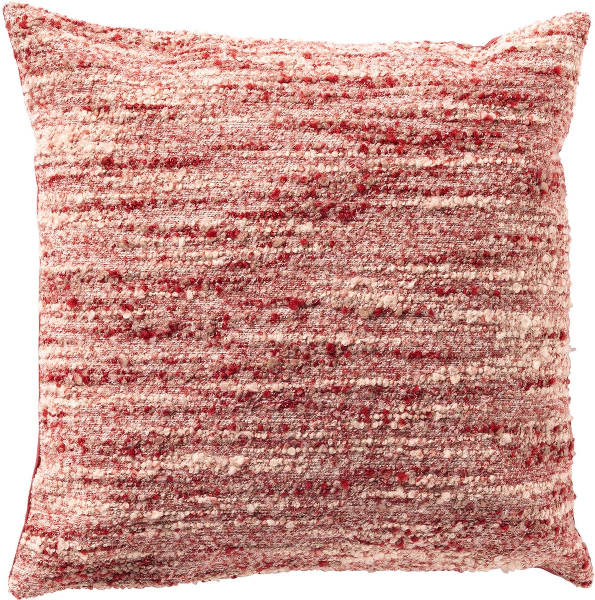 Dutch Decor CHRISTAN - sierkussen 45x45 cm - bouclé - Emboldened - rood, roze, wit - Inclusief binnenkussen - Luxe kussens voor woonkamer & bank