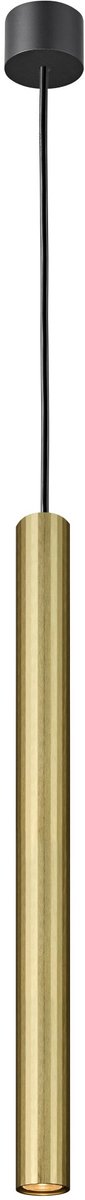 Oryx hanglamp, Ø600 mm, aluminium ring zwart met goud, MR11-fitting, dimbaar en in hoogte verstelbaar, lichtbron niet inbegrepen