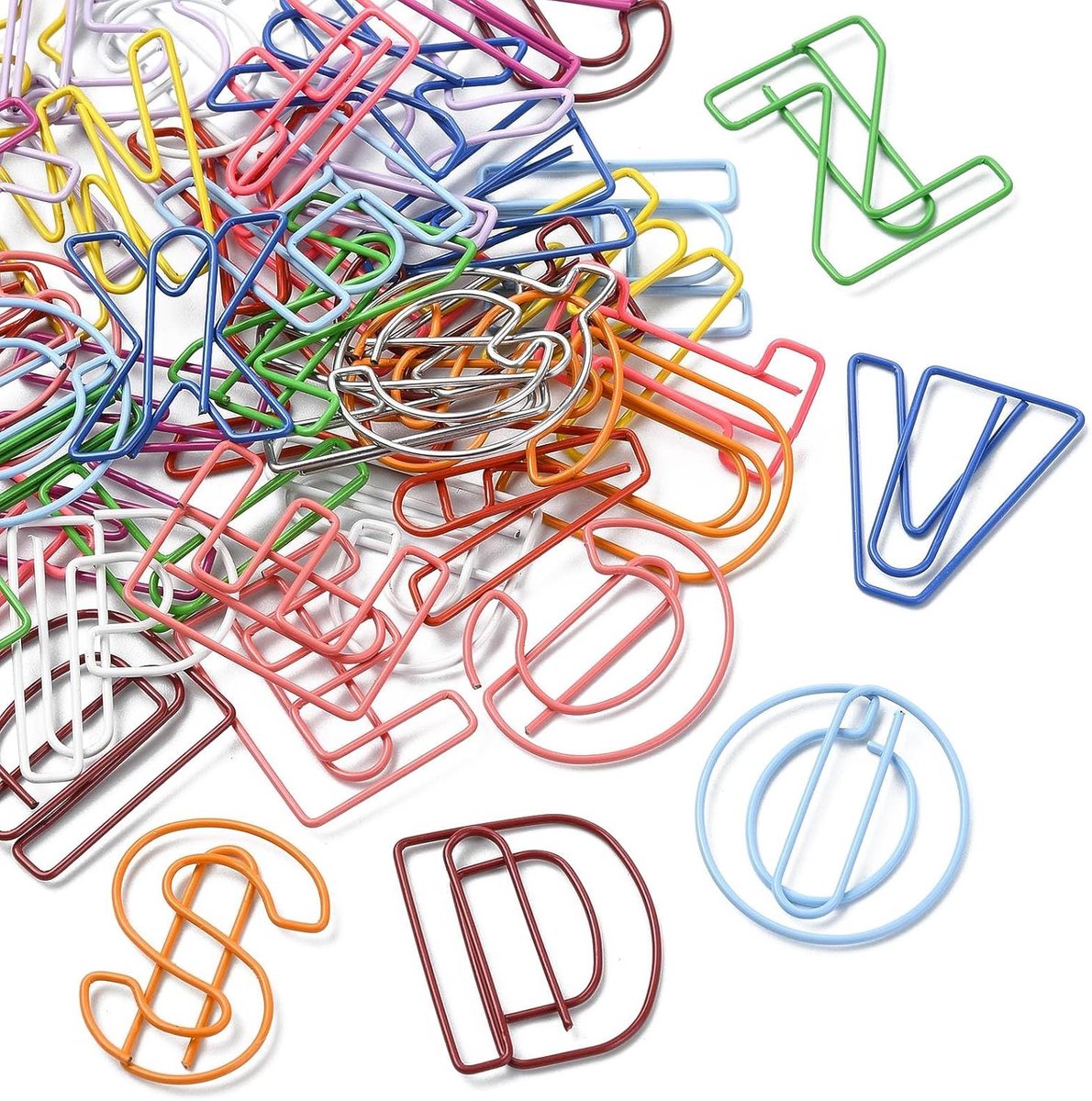KitBeads 78Pcs Gemengde Kleuren Leuke Letters Paperclips Decoratieve Alfabet Paperclips Voor Kantoor Bureau - ShopVlot
