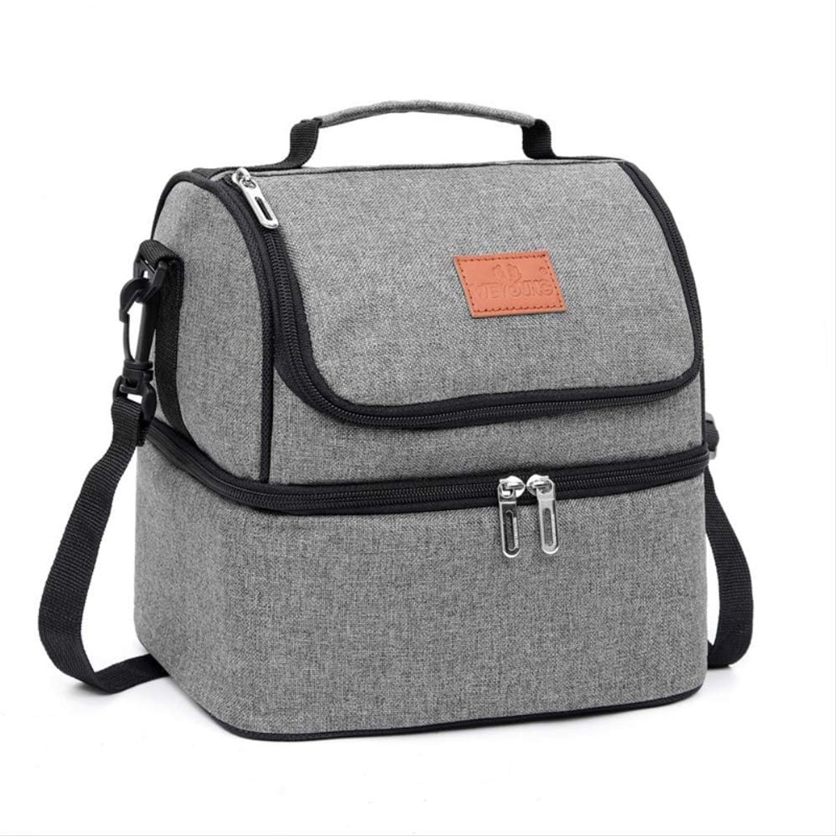 Double Layer Picnic Bag, Leak-proof Aluminium Foam Double Layer Picnic Bag, Thick Outdoor Ice Bag with Zipper, 24 x 18 - ShopVlot