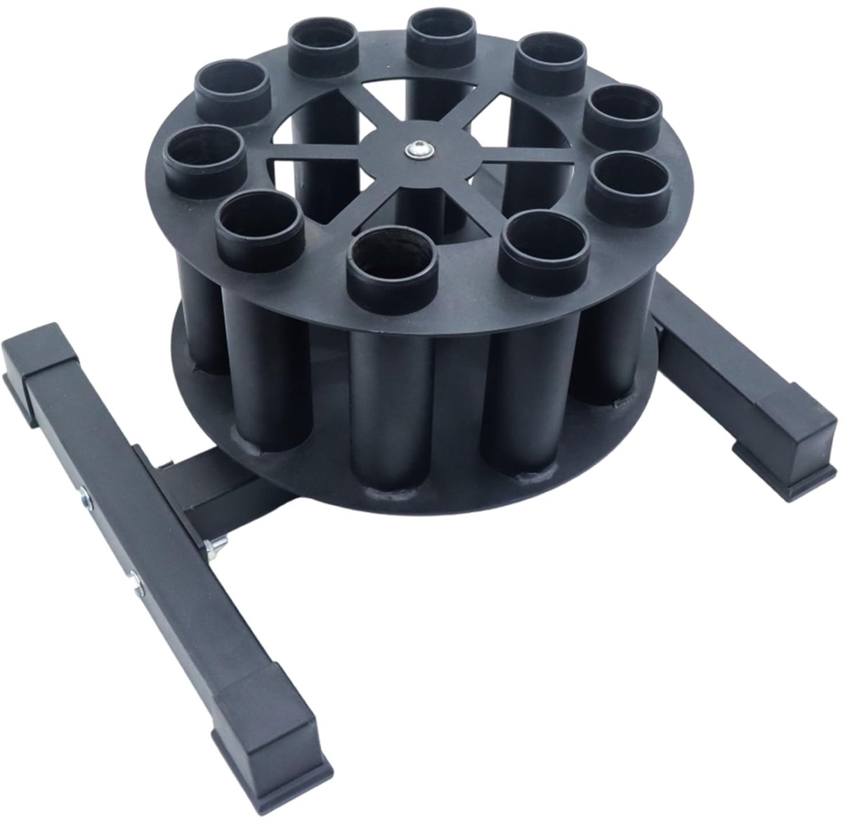 Lange halterstandaard, verticale draaibare halterstandaard, bevat 10 halters, fitnessstudio, lange halterstandaard - ShopVlot
