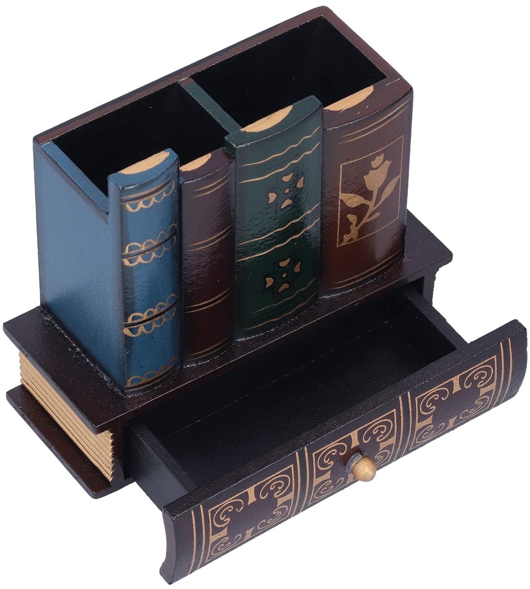 Solidchoice - Retro Stijl Pennenhouder in Boekvorm voor Bureau Organisatie