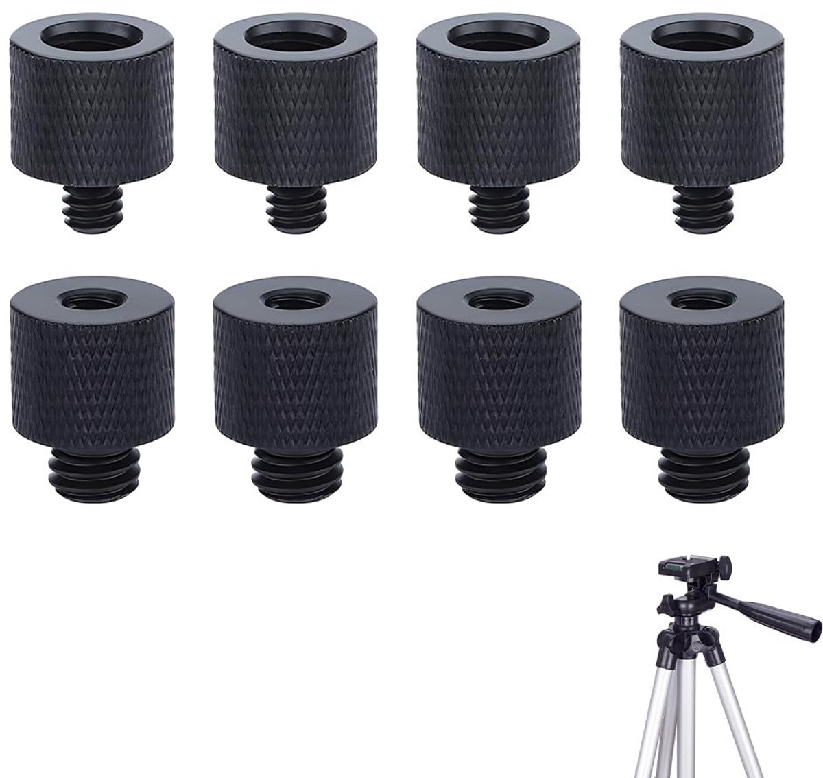 Solidchoice - Set van 8 Statief Schroefadapters voor Camera en Microfoon