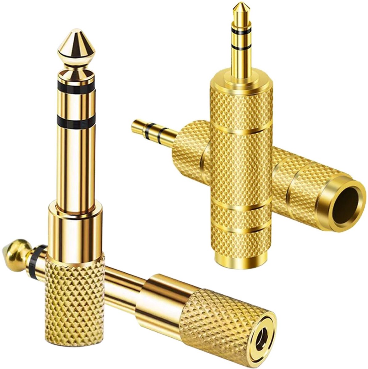 Solidchoice - 6.35mm naar 3.5mm Stereo Audio Adapter Set