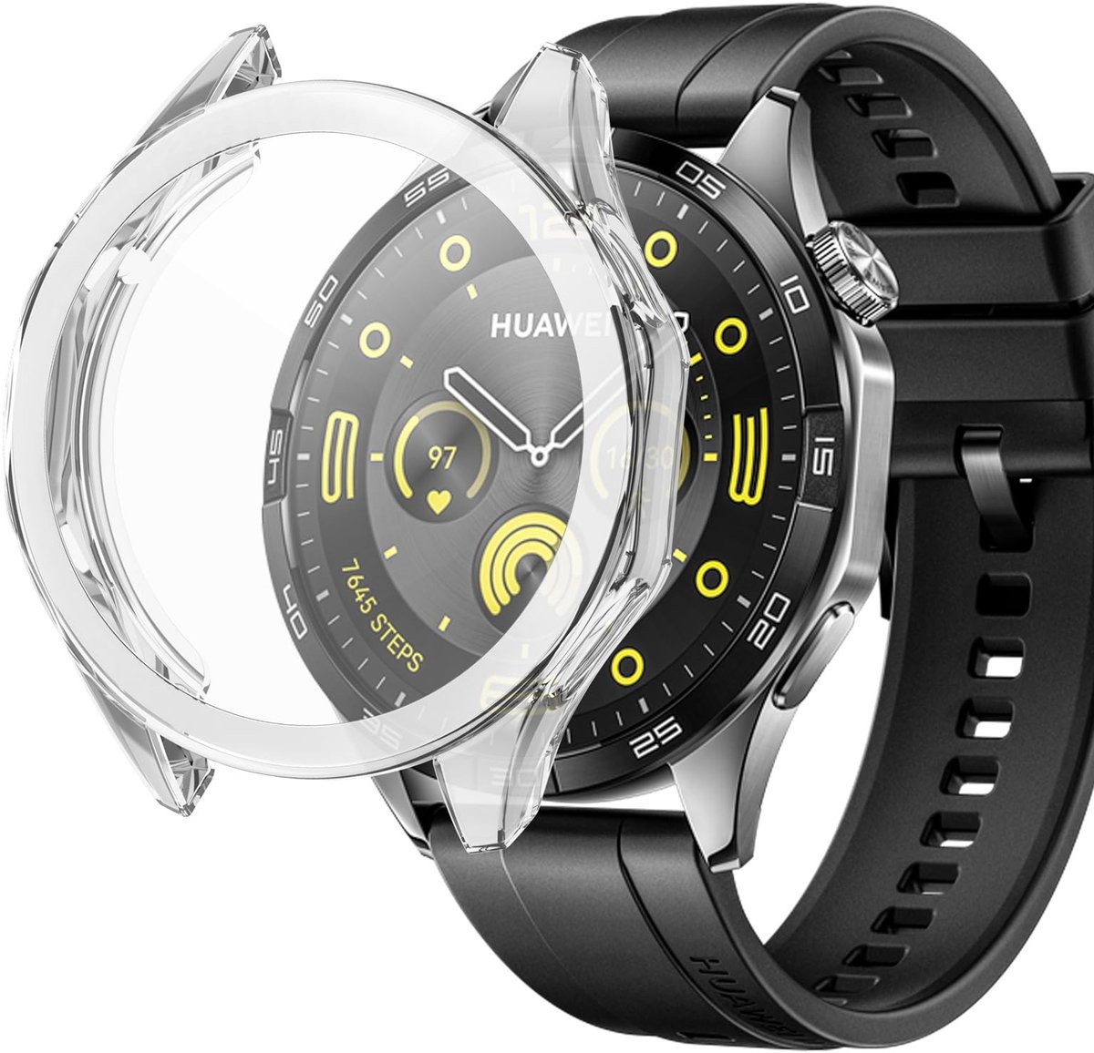 Solidchoice - Beschermhoes voor Smartwatch 46 mm met Schermbeschermer - Transparant
