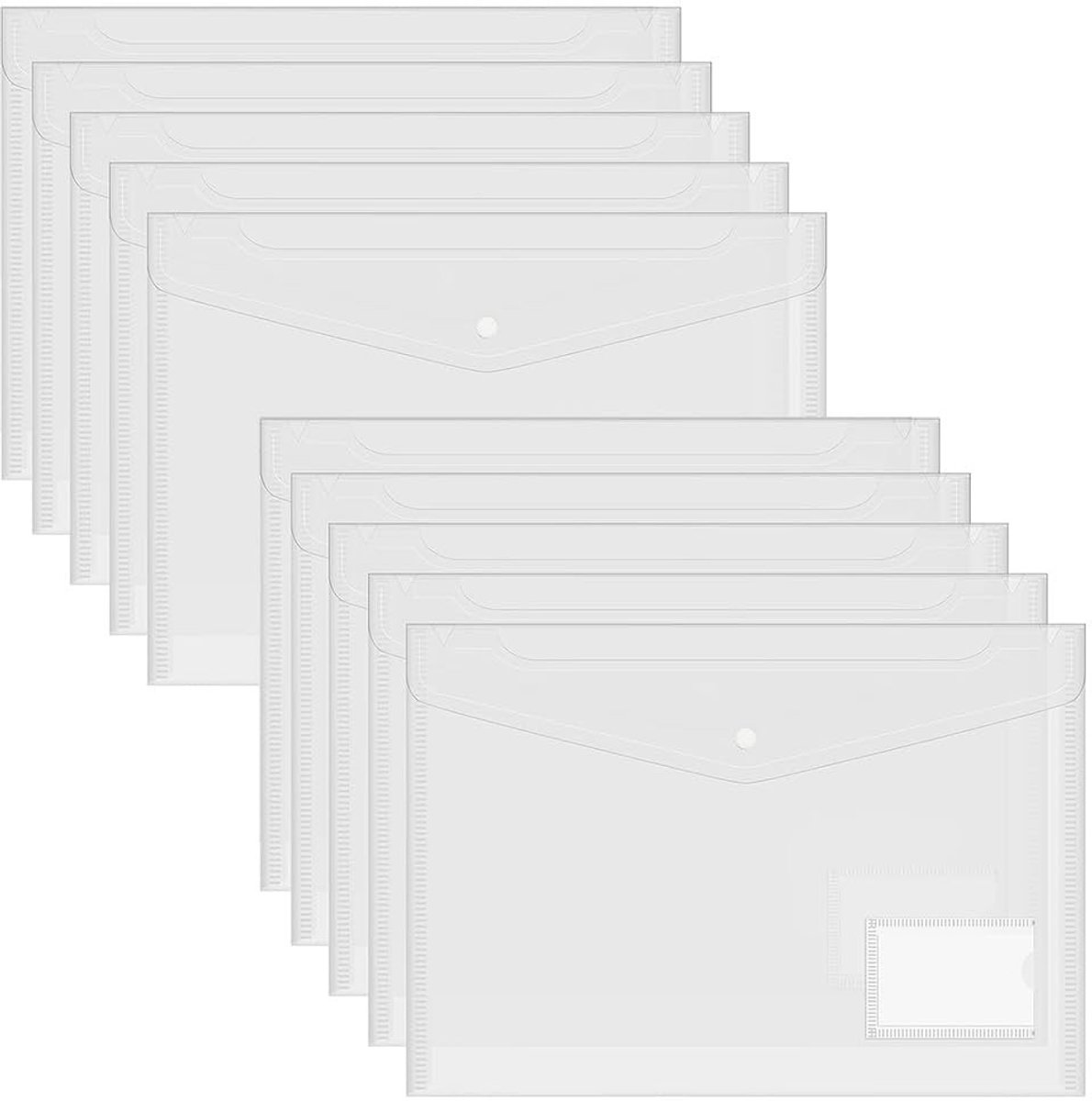 Solidchoice - Set van 10 Transparante A4 Documentenfolders