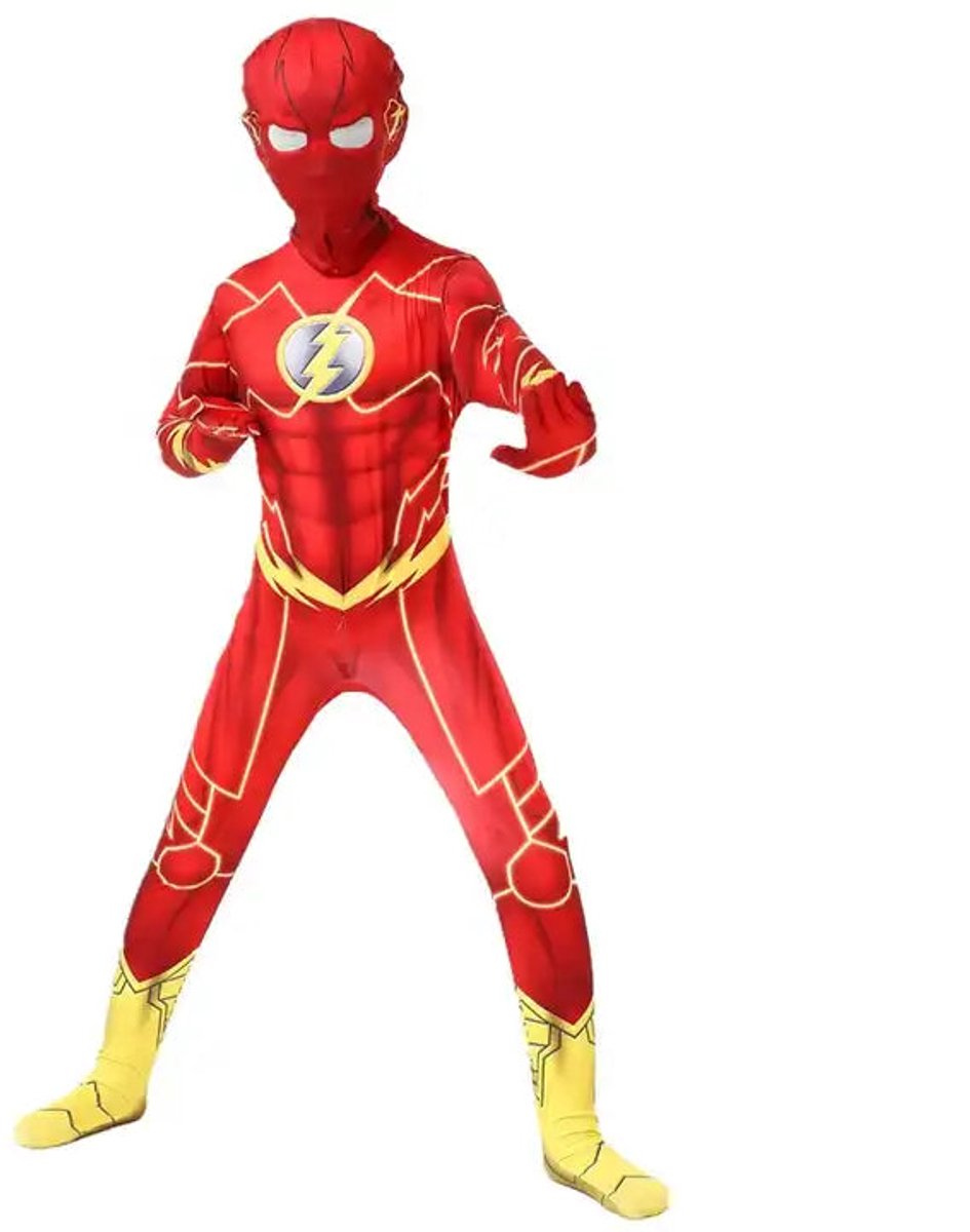The Flash | eindbaas | Kostuum | 122 (6/7 Jaar) | Verkleedkleding | Superhelden