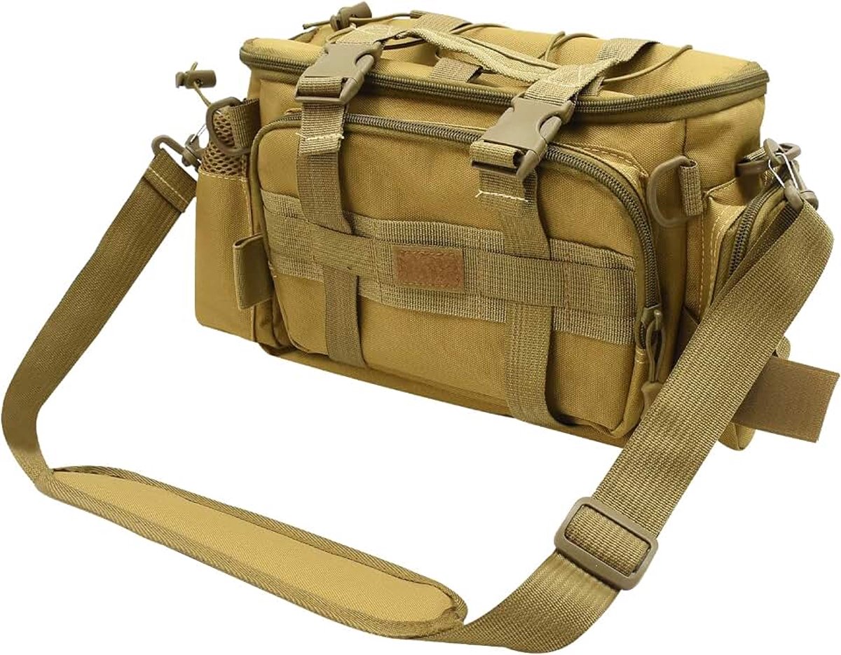Opbergrugzak voor Visuitrusting, Multifunctionele Draagbare Grote Rugzak, Vistas, Schoudertas, Tackle Carryall Organiser voor buiten Hiking Hunting Camping reizen (Geel-3)