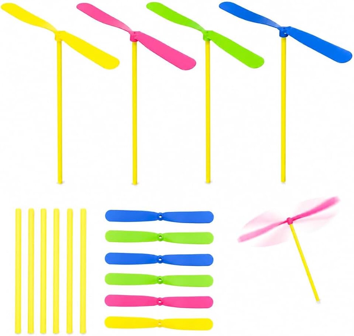 10 Pezzi Giocattolo Elica, Colorato E Compatto Facile Da Trasportare, Elicottero Manuale Per Feste, Regali Di Compleanno (Plastica, 10 Pezzi, Colori Casuali)