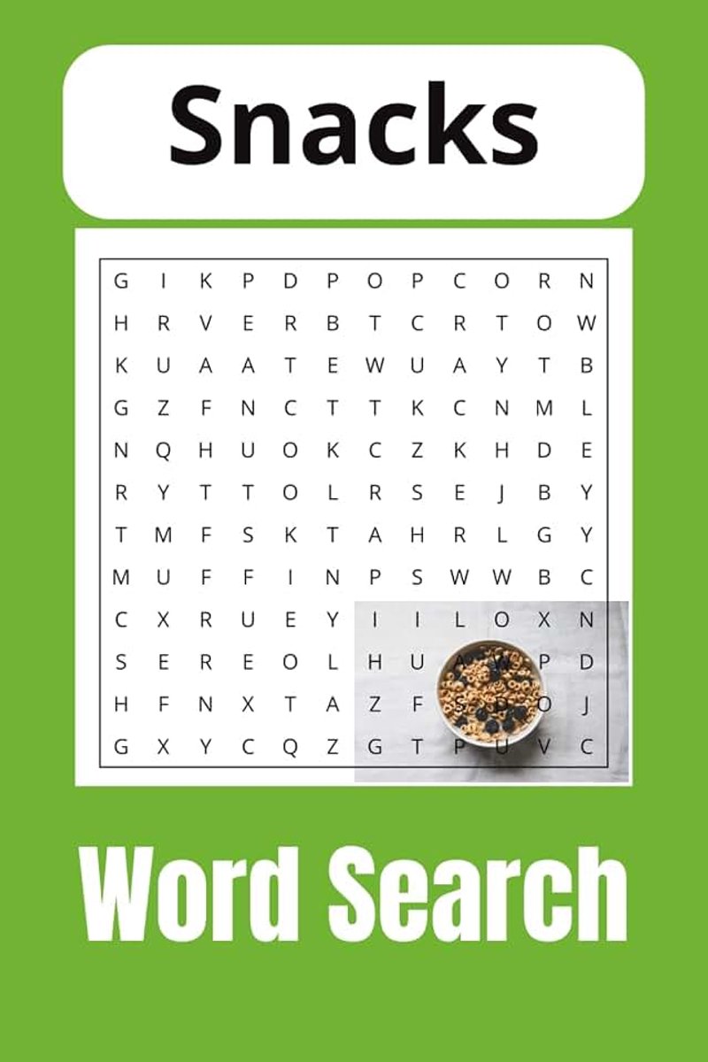 Word search puzzle book: Word Searches with Easy to Read Print about Snacks and more | 6x9 inches, 110 pages | 50+ Puzzles ... Gift for Vacations, Holidays and Free Times
