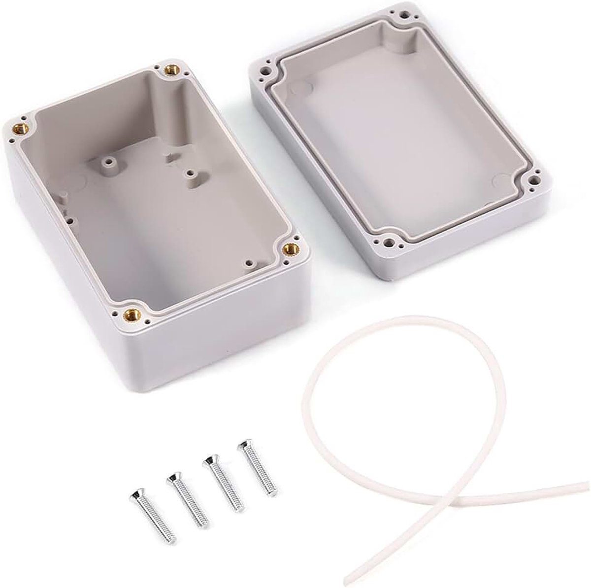 Waterdichte elektronische projectboxen, 1 stuks aansluitdoos, ABS, elektrische aansluitdoos, waterdichte aansluitdozen, kabelbehuizing voor binnen en buiten, elektronische kabels (100 x 68