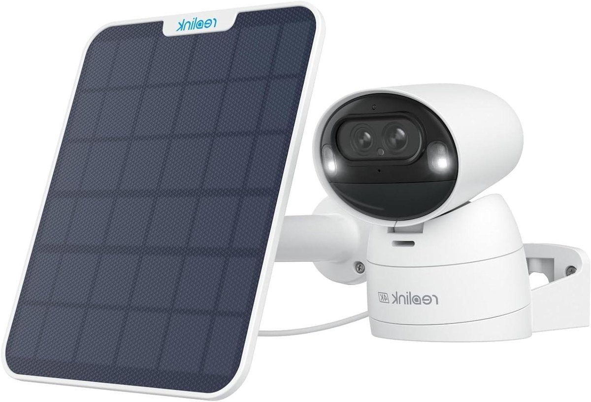 Bewakingscamera Buiten - Draadloze Camera - Objecten Volgen - Kleuren Nachtzicht - 360 Graden - Wit