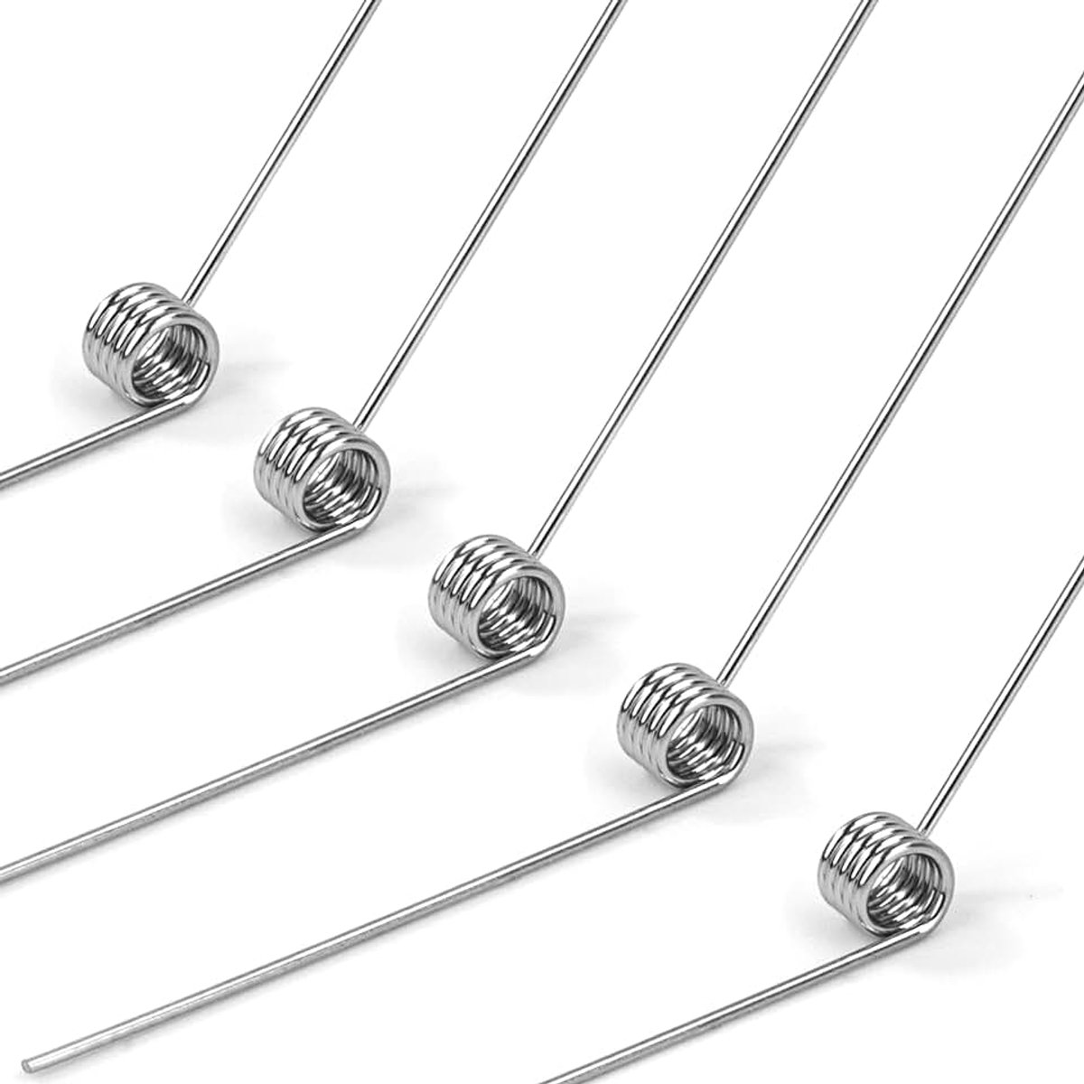 Torsieveren van roestvrij staal draaddiameter 0,2 mm binnendiameter 2 mm armlengte 20 mm hoek 135° 2 omwentelingen links 0,2 x 2 x 20 mm