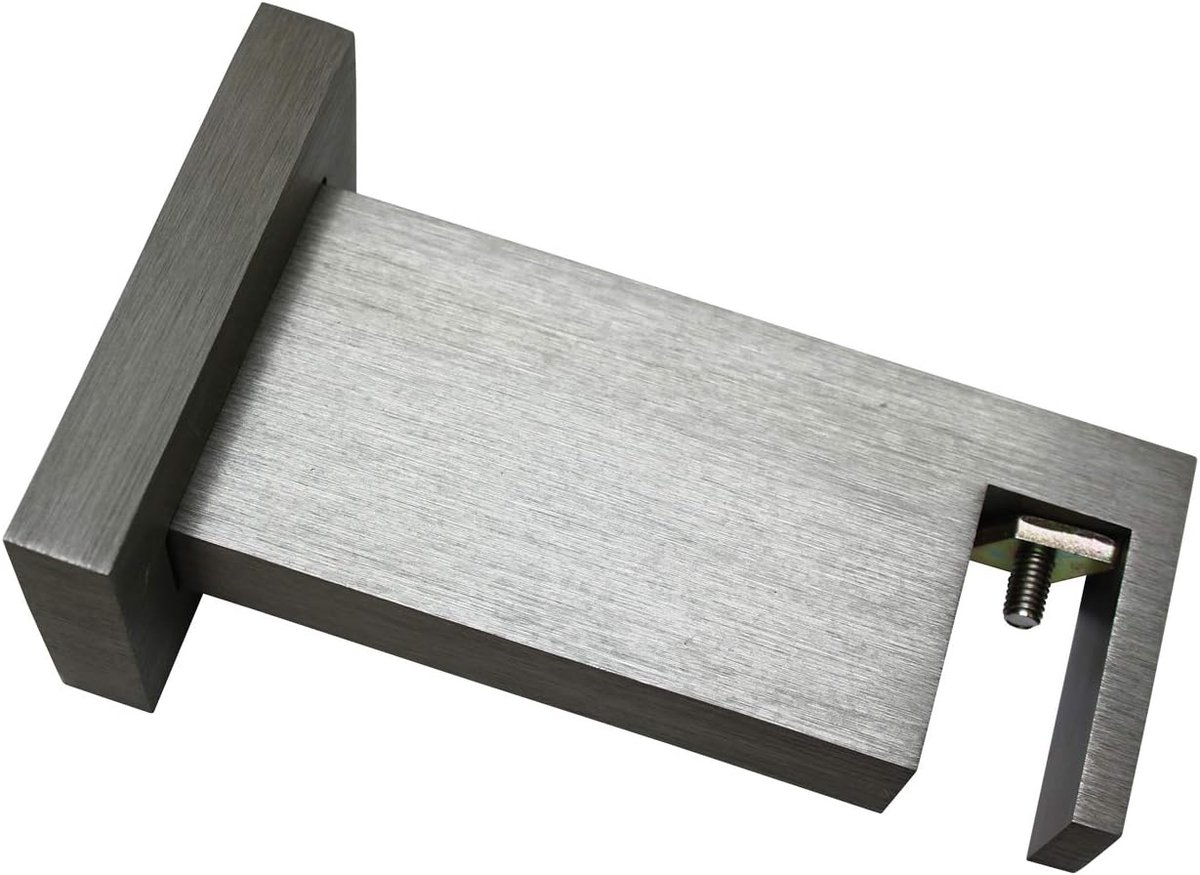 Beugel Slim voor Luxor rechthoekig staal geborsteld 7,5 cm, 7,5 cm